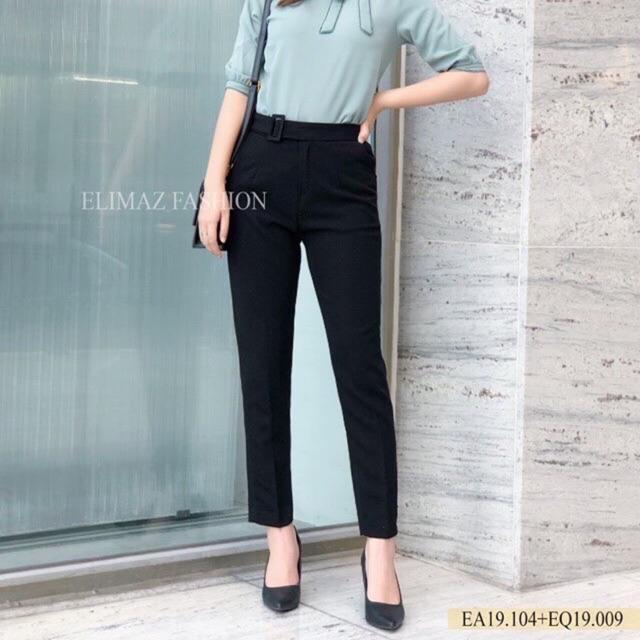 QUẦN BAGGY CÔNG SỞ HIỆN ĐẠI PHONG CÁCH TRẺ TRUNG NĂNG ĐỘNG THỜI TRANG BANAMO FASHION QUẦN BAGGY ĐAI LỆCH 8312