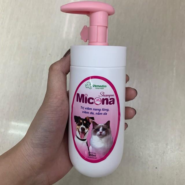 Sữa Tắm Đặc Trị Viêm Nang Lông Viêm Da Nấm Da Cho Chó Mèo Micona Vemedim 200ml