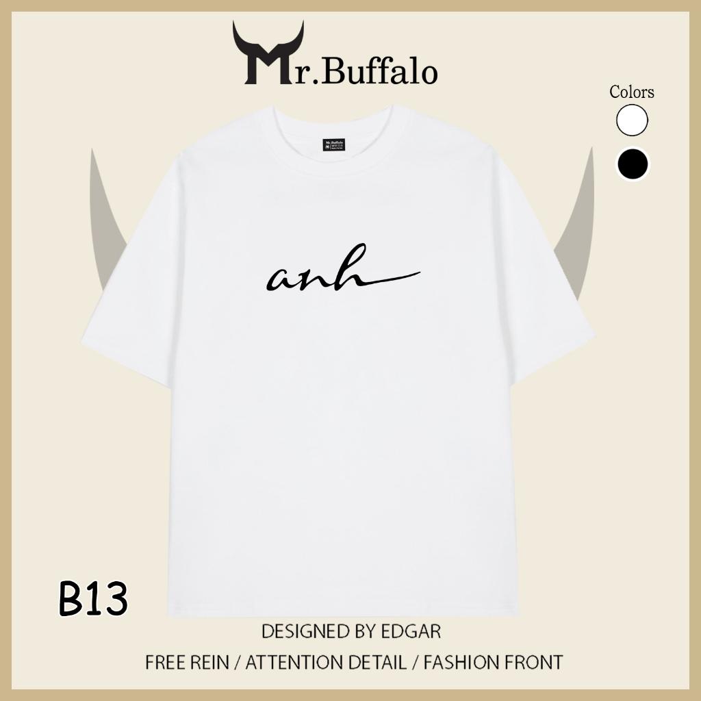 Áo đôi, Cặp cute "em - anh" cotton 100% Mr.Buffa