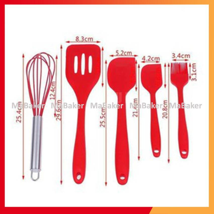 Bộ dụng cụ làm bánh 5 món chất liệu silicone cao cấp - MaBaker