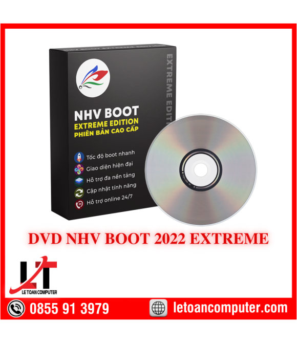 ĐĨA DVD NHV BOOT 2022 EXTREME - CỨU HỘ MÁY TÍNH CHUYÊN NGHIỆP