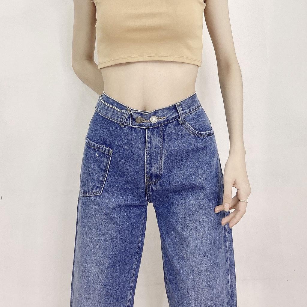 Quần baggy jean nữ lưng cao LB04 JL JohnsonLi