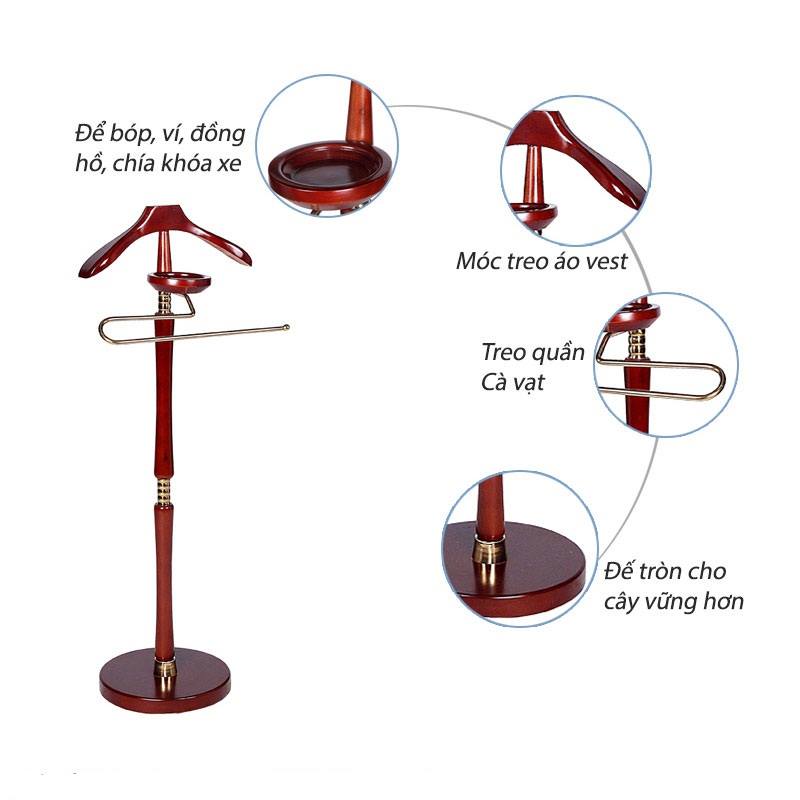 Cây treo áo vest bằng gỗ, Mã J-50, Thương hiệu CHINASOUTH, hàng nhập khẩu cao cấp