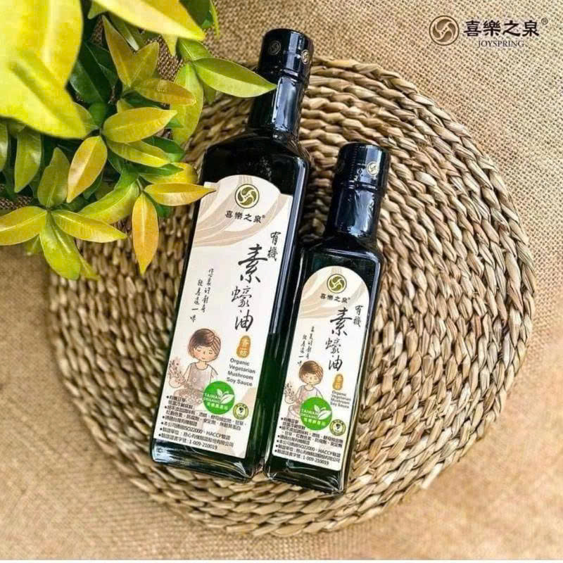 Dầu Hào Chay Hữu Cơ Từ Nấm JoySpring Chai 210ml 500m - Gia Vị Cho Các Món Ăn Chay, Ăn Kiêng, Healthy