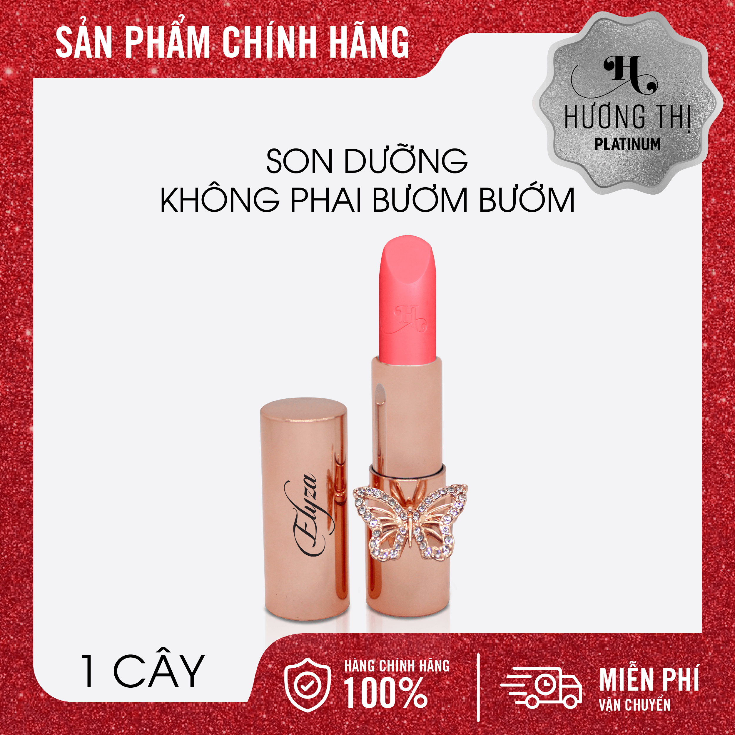 Son Dưỡng Môi Không Phai Elyza Hương Thị Siêu Sang – Phiên Bản Bươm Bướm