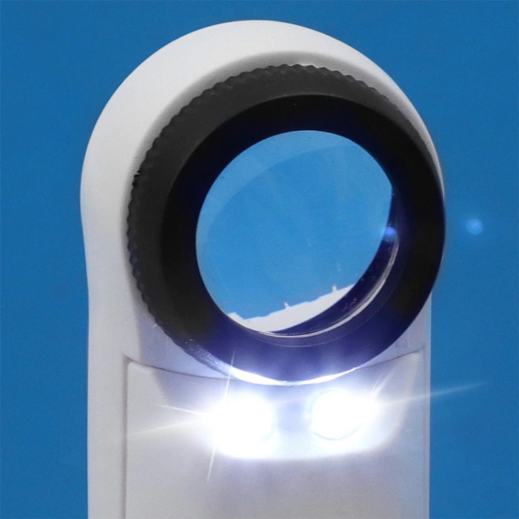 Kính lúp cầm tay 40x có đèn led chiếu sáng MG6B-1B