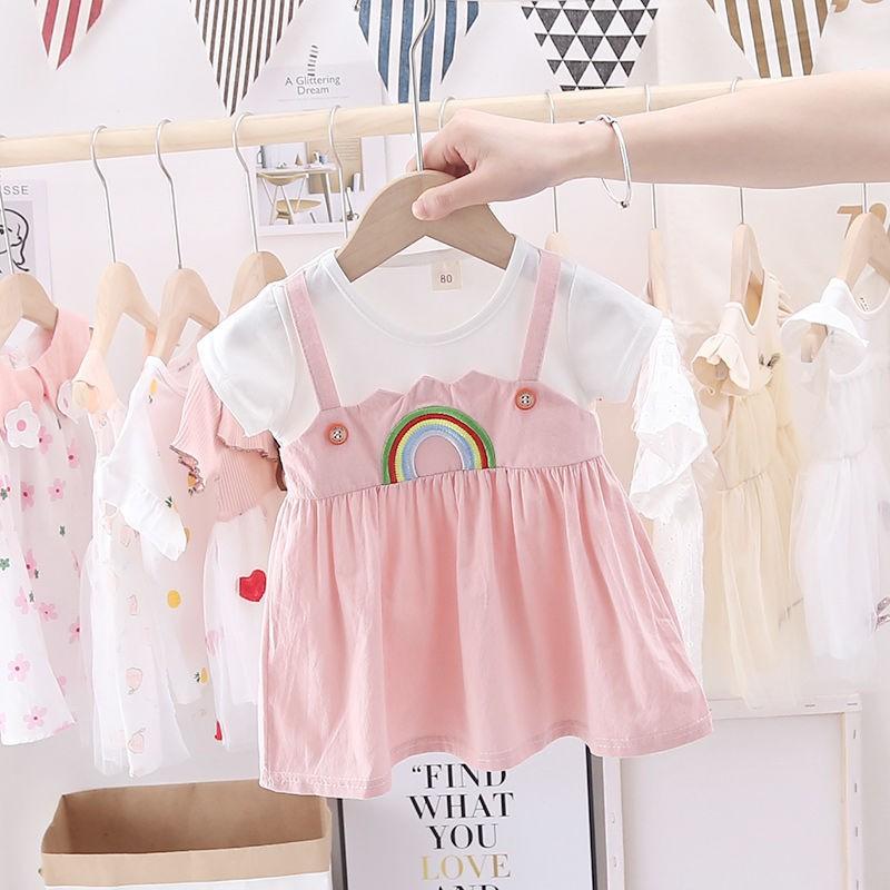 Váy giả yếm cổ vest Bé Gái