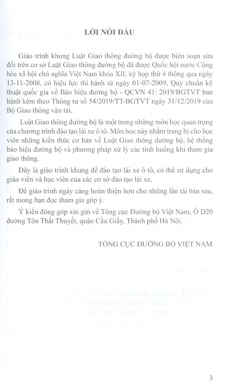 Giáo Trình Pháp Luật Giao Thông Đường Bộ - Dùng Cho Các Lớp Đào Tạo Lái Xe Ô Tô