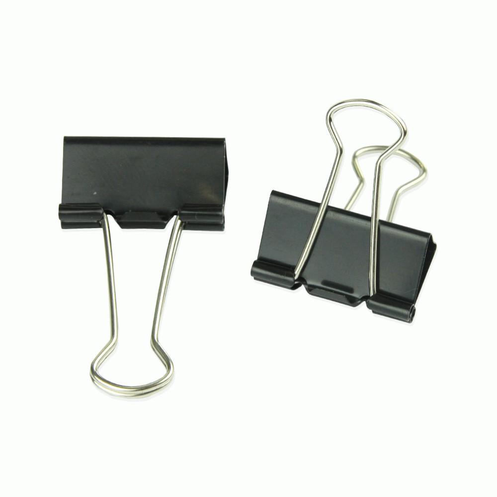 Kẹp bướm, kẹp giấy đen Hồng Hà 25mm - 6634