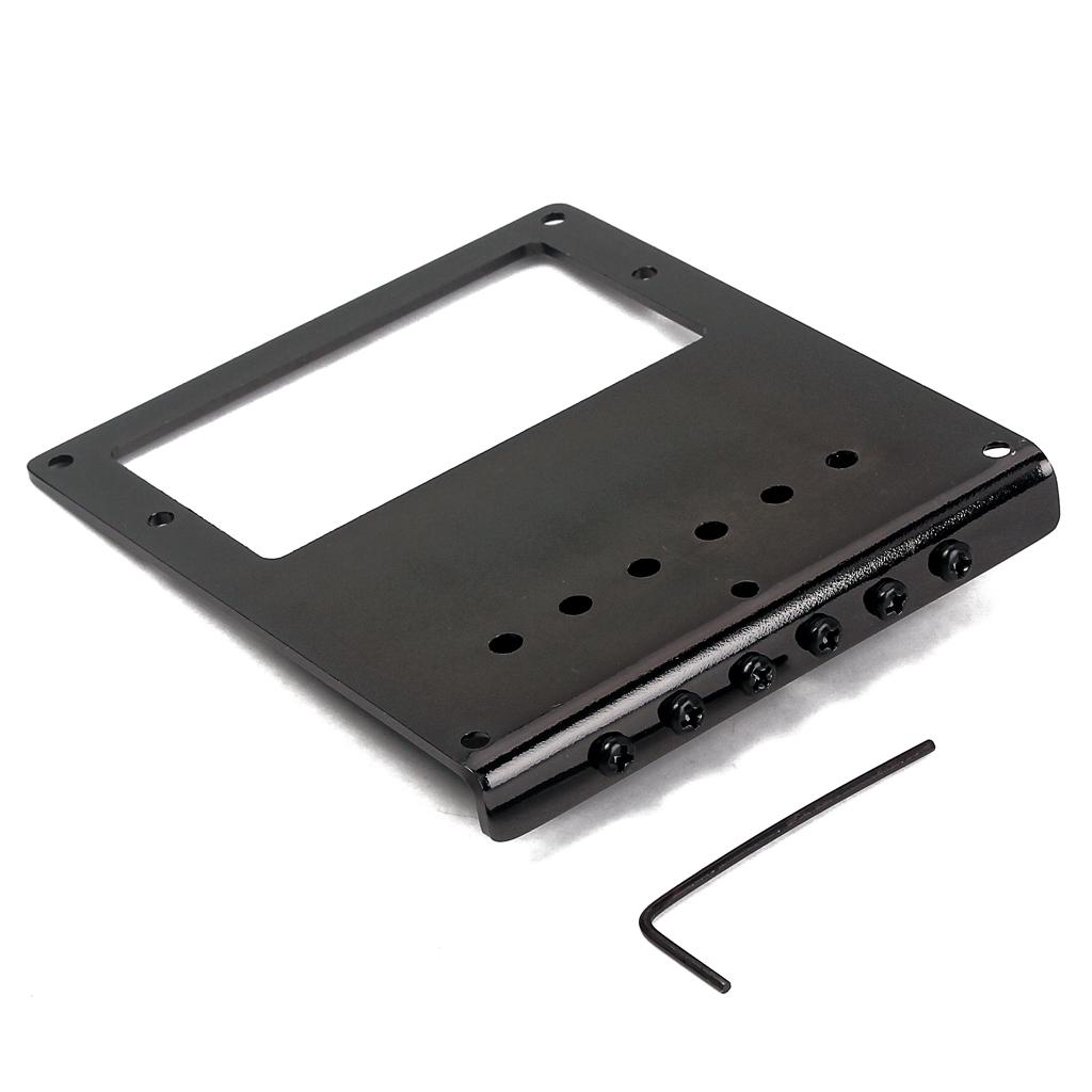 Electric Guitar Bridge 6 Square Saddle for TL Guitar Humbucker Black Durable