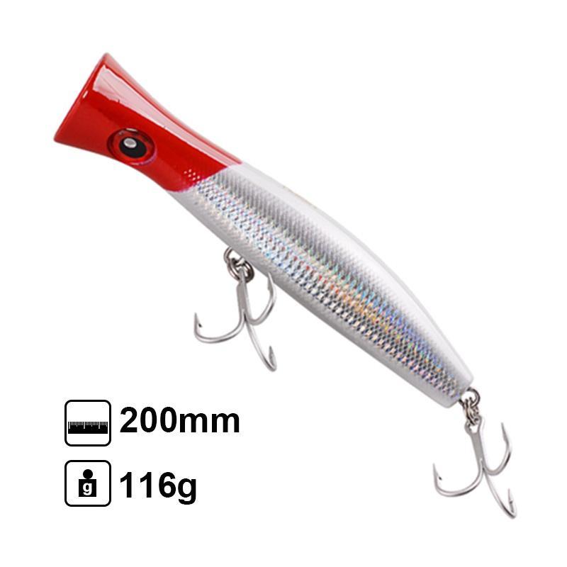 Mồi Câu Cá Nhân Tạo Cứng 200mm 116g Kèm 3 Lưỡi Câu Chắc Chắn Cho GT Tuna Marlin NBL9248