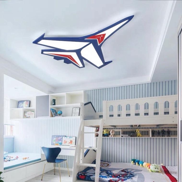 Đèn trần phòng trẻ em ,đèn trần hình máy bay xanh DT DDT
