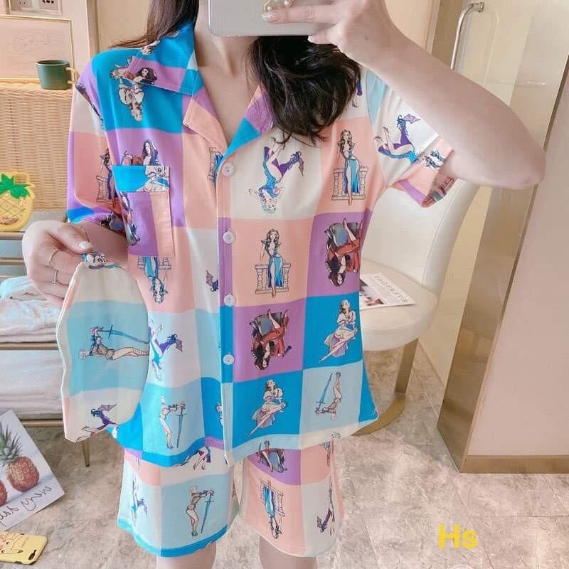 Bộ Ngủ Pizama Hoạt Hình Chất Liệu Cotton Tici Nét Đẹp Xưởng May DCS