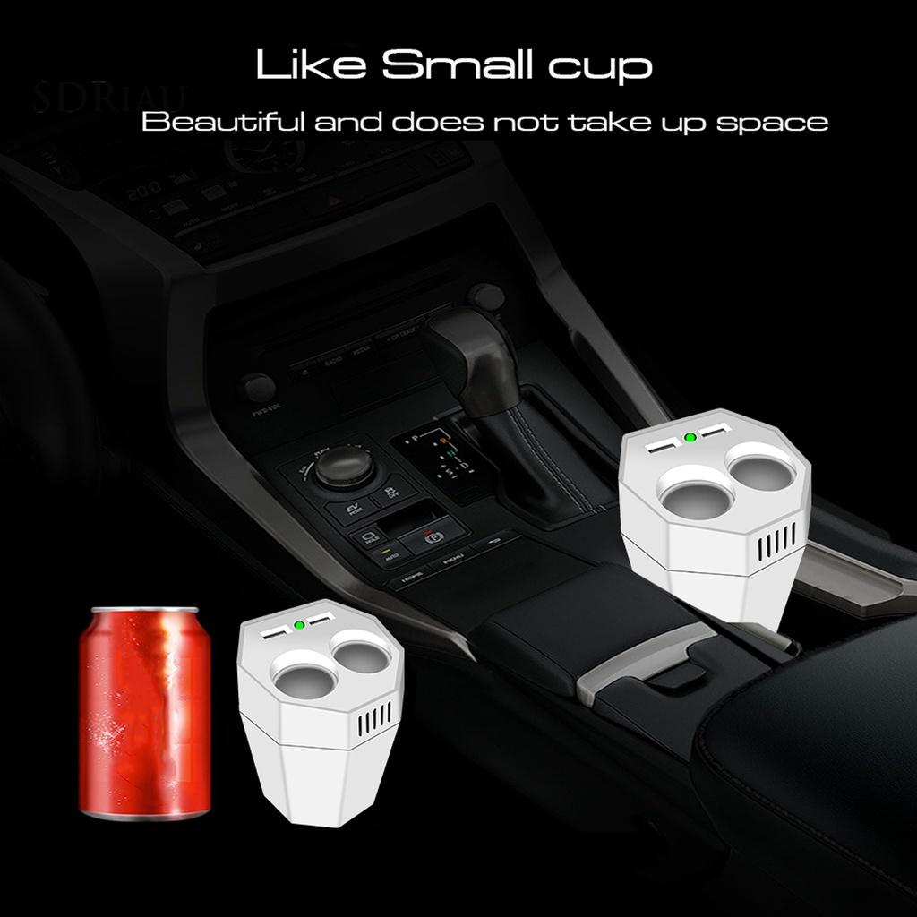 *QCDZ* Power Inverter Dual USB Port Multifunctional ABS Car Cup Inverter Adapter for 12V Cars