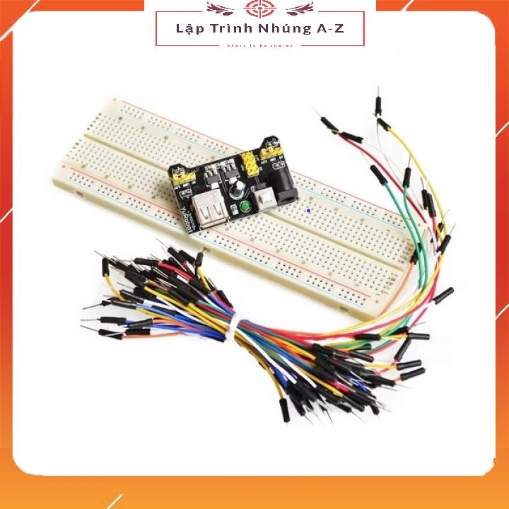 [Lập Trình Nhúng A-Z][G7] Combo Nguồn, Dây Cắm Và Breadboard