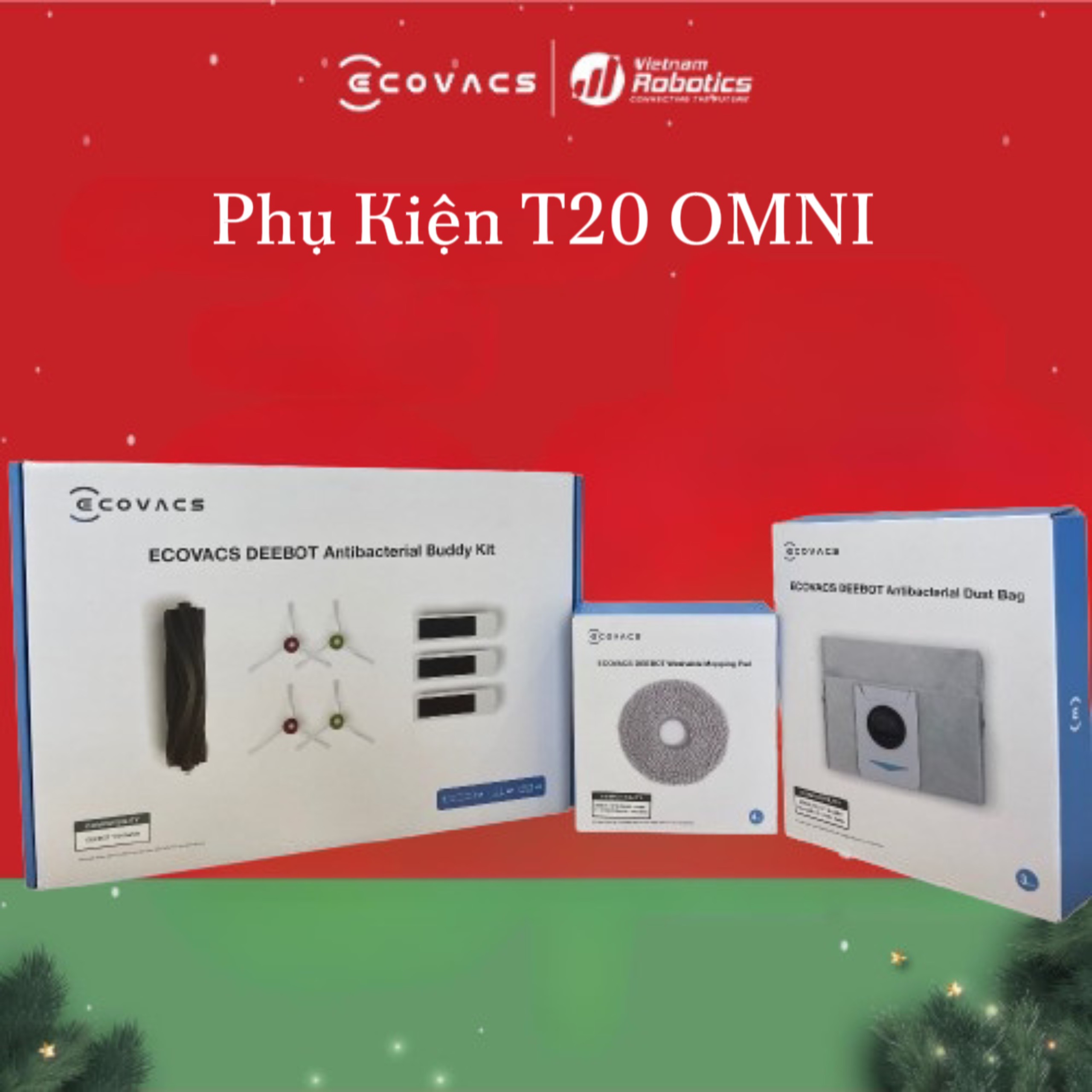 Phụ Kiện Robot Hút Bụi Lau Nhà ECOVACS DEEBOT T20 OMNI Chính Hãng - Hàng Nhập Khẩu