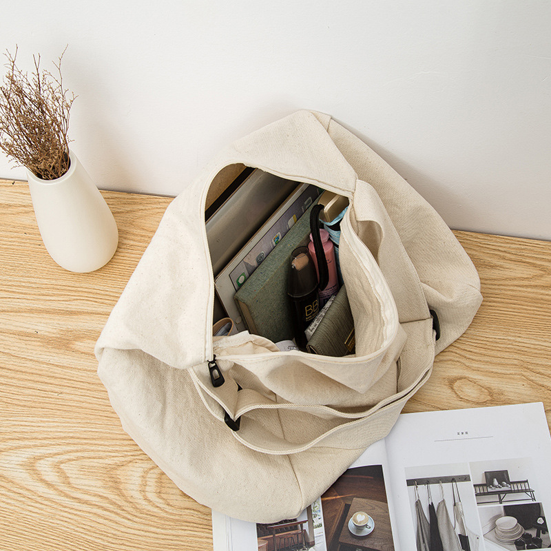 Túi Xách Nữ Đẹp Đeo Chéo Kiểu Dáng Đơn Giản Basic, Túi Vải Canvas Đeo Chéo Kích Thước Lớn Tiện Dụng - OTV064 - Ope Store