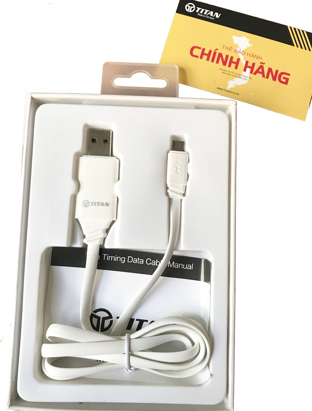 Cáp sạc nhanh Thông minh hiện thị đèn LED Micro USB Titan CI07 - Hàng chính hãng