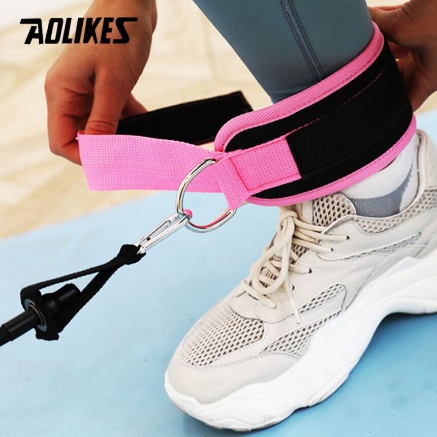 SET Dây Kháng Lực Tập Mông AOLIKES Có Quấn Cổ Chân Legs Pulley Strap Lifting Fitness