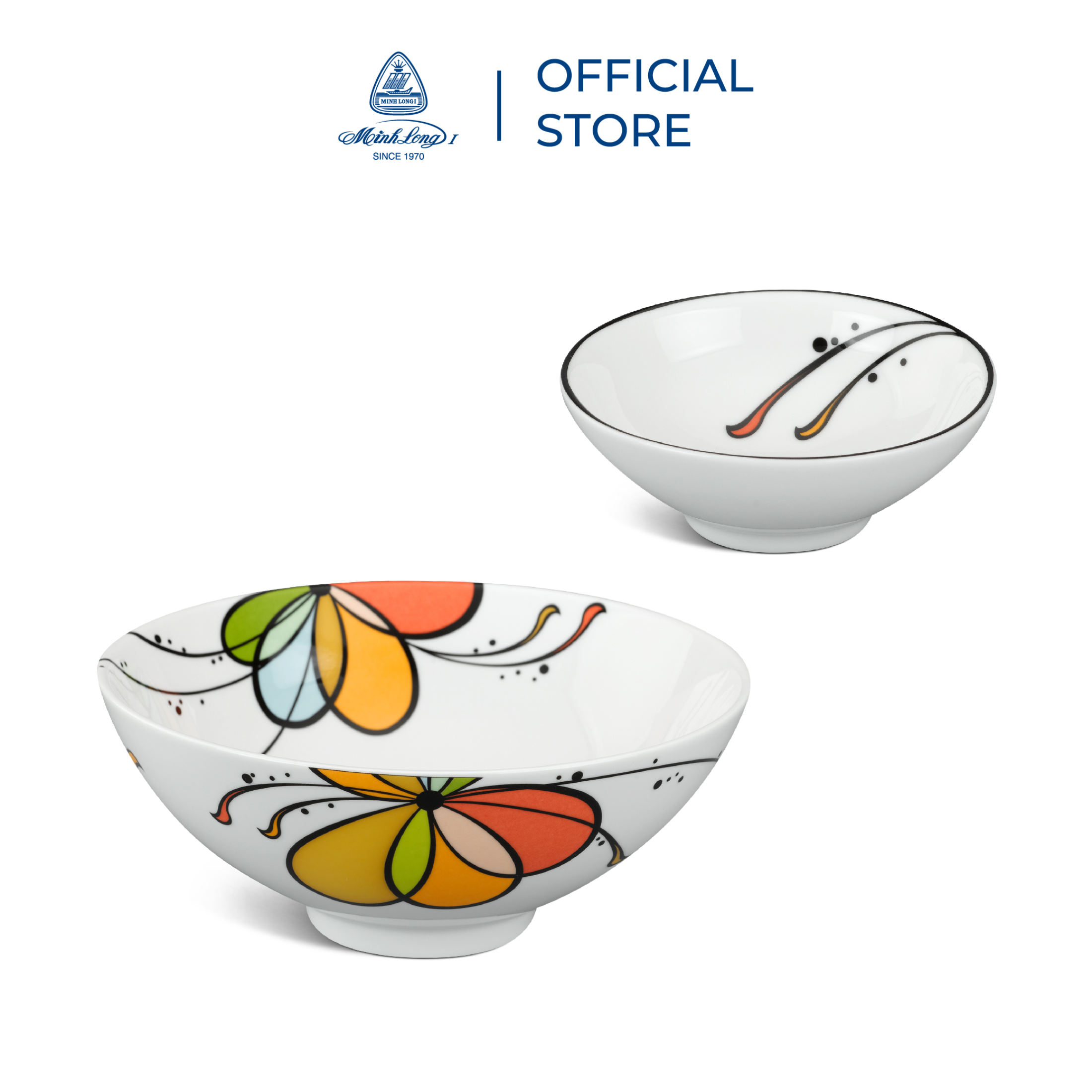 Tô trung 20 cm Daisy Bóng Bay - Gốm sứ cao cấp Minh Long I