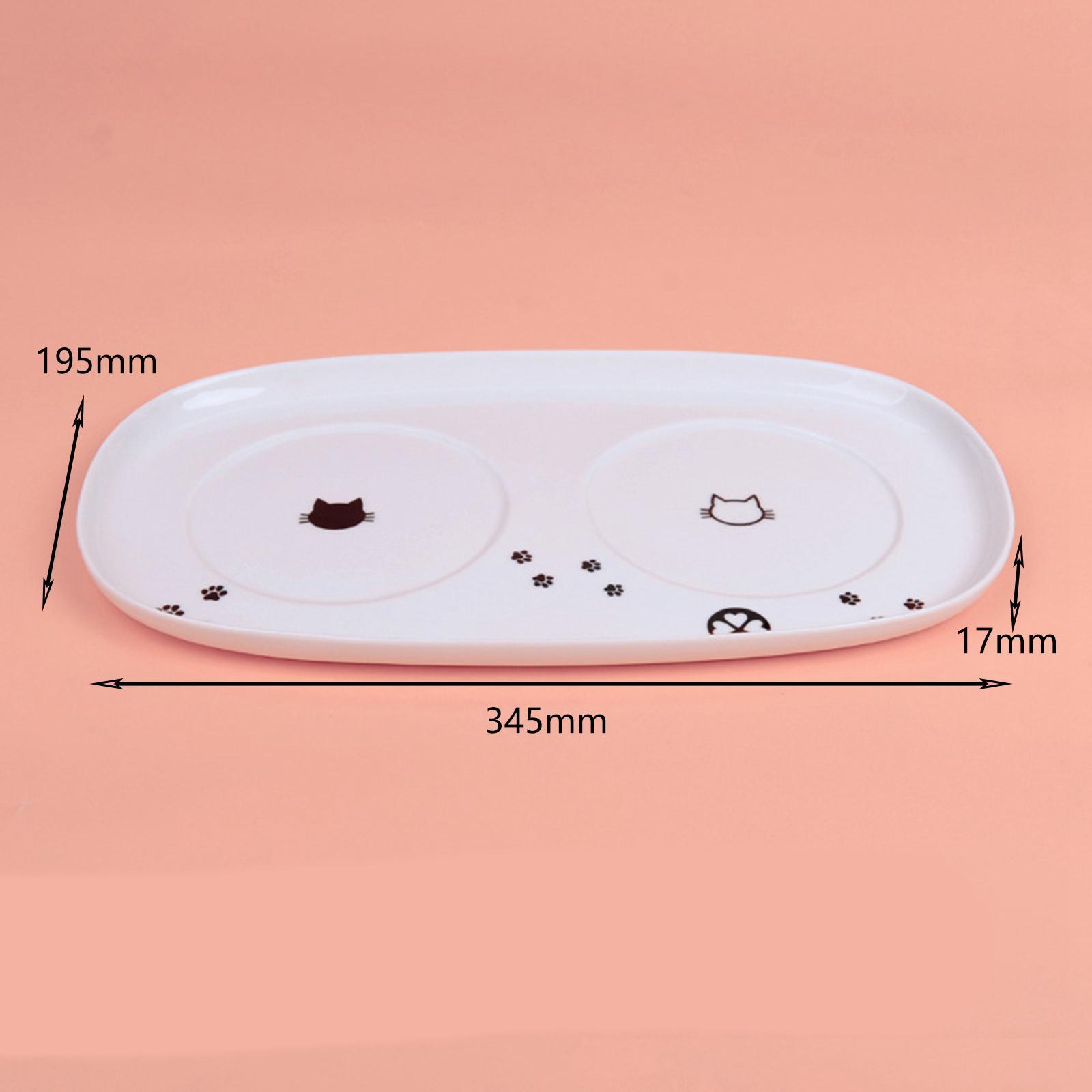 Pets Feeder Tray Water Dispenser Feeding Bowl Cats Food Bowl Plate for Small Dog