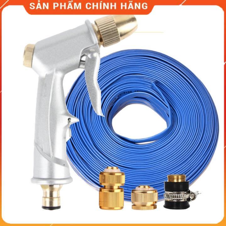 Rửa xe tưới cây Bộ dây và vòi xịt tăng áp lực nước 300% loại 25m cút đồng,nối đồng 206701