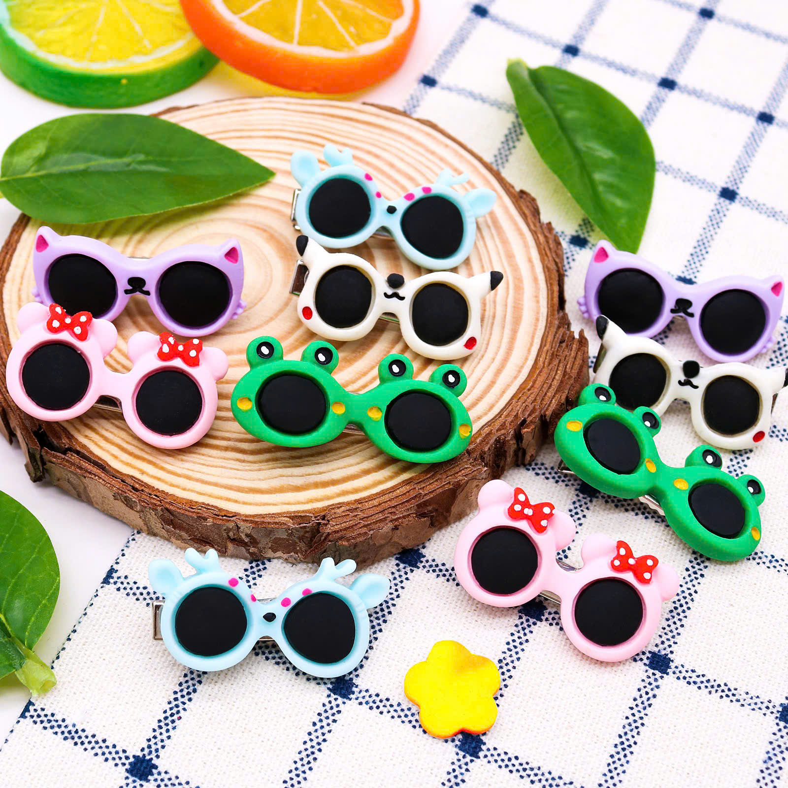 NƠ KẸP TÓC CÀI TÓC THỜI TRANG DỄ THƯƠNG KÍNH RÂM ĐỘNG VẬT CÀI ĐẦU MÃ 30 CHO THÚ CƯNG CHÓ MÈO