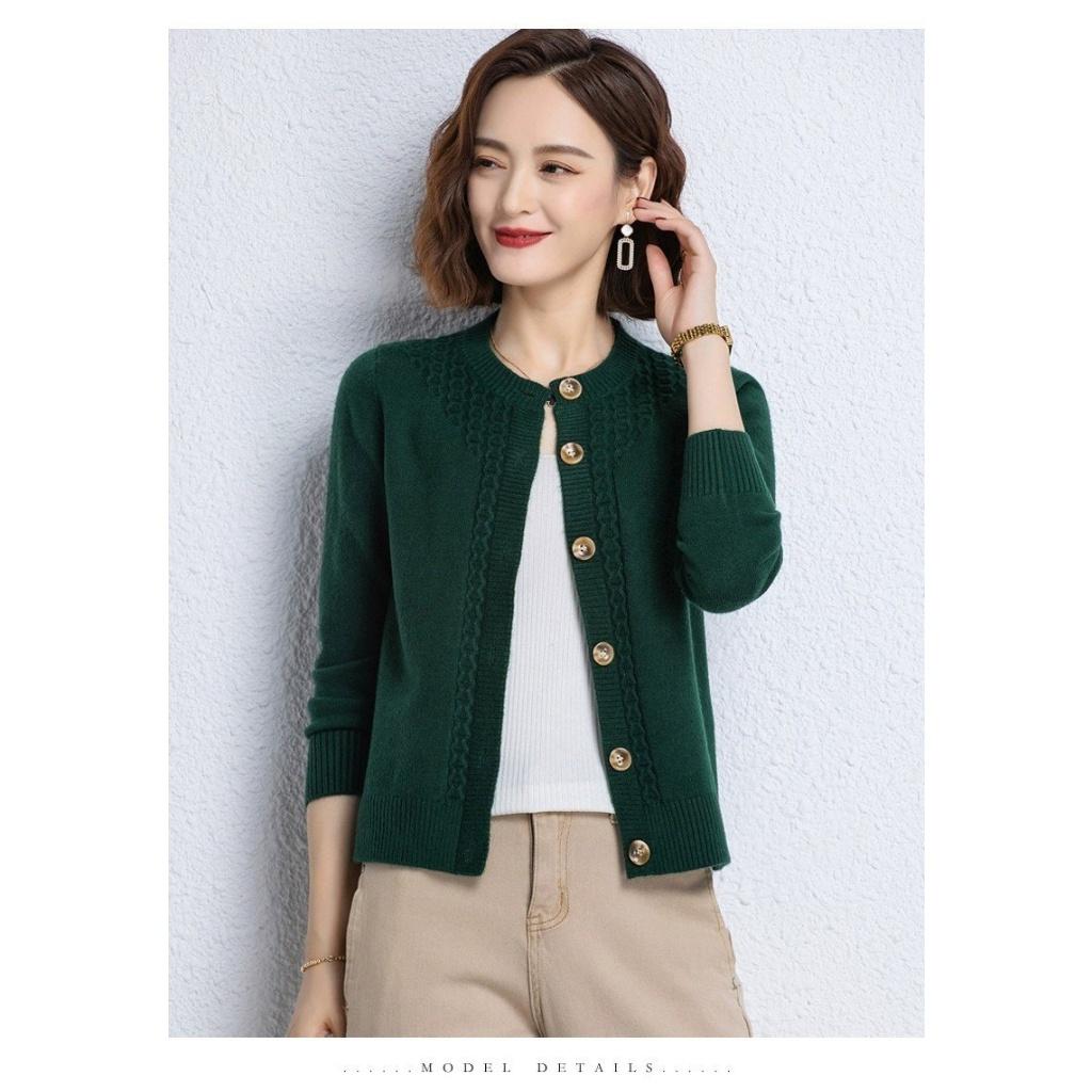 Áo khoác len cardigan nữ chất len dệt kim mềm mịn co giãn trẻ trung mùa thu đông mã VAA0464