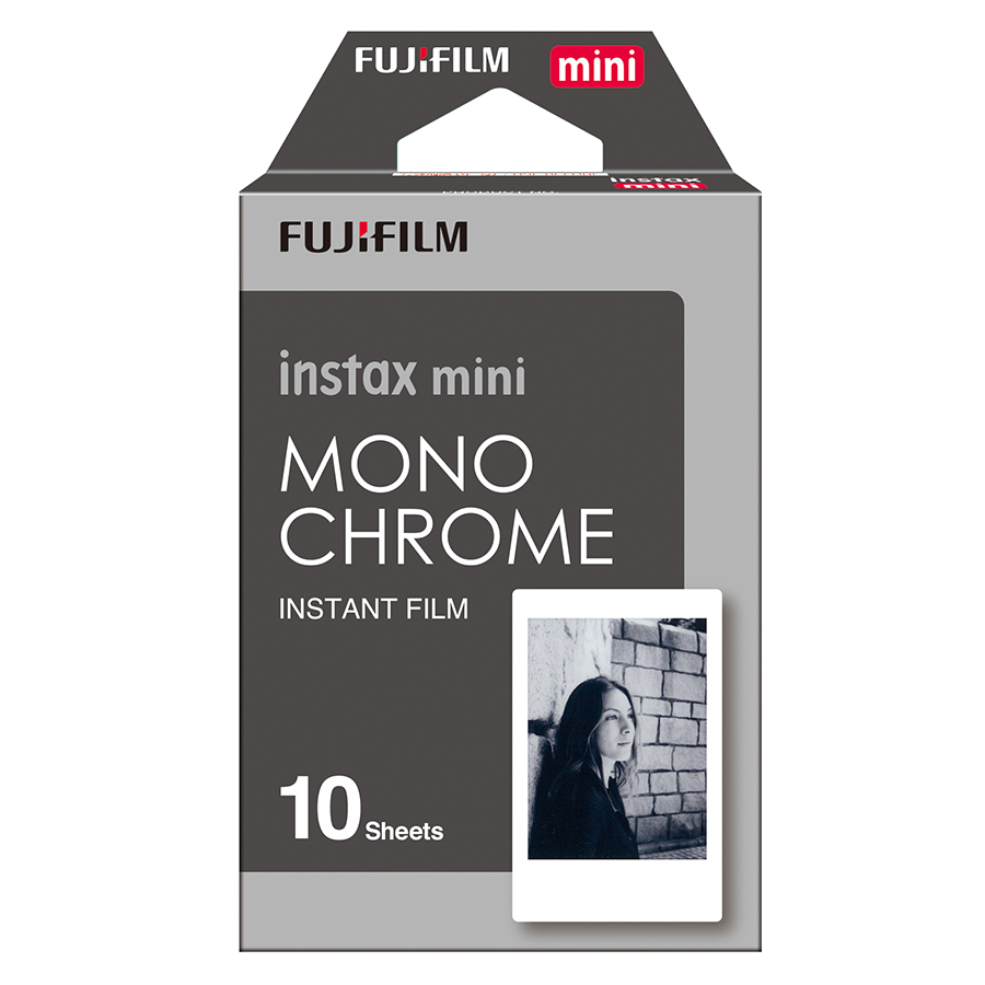 Hộp Film Fujifilm Mini 10 Tấm Monochrome - Hàng Chính Hãng