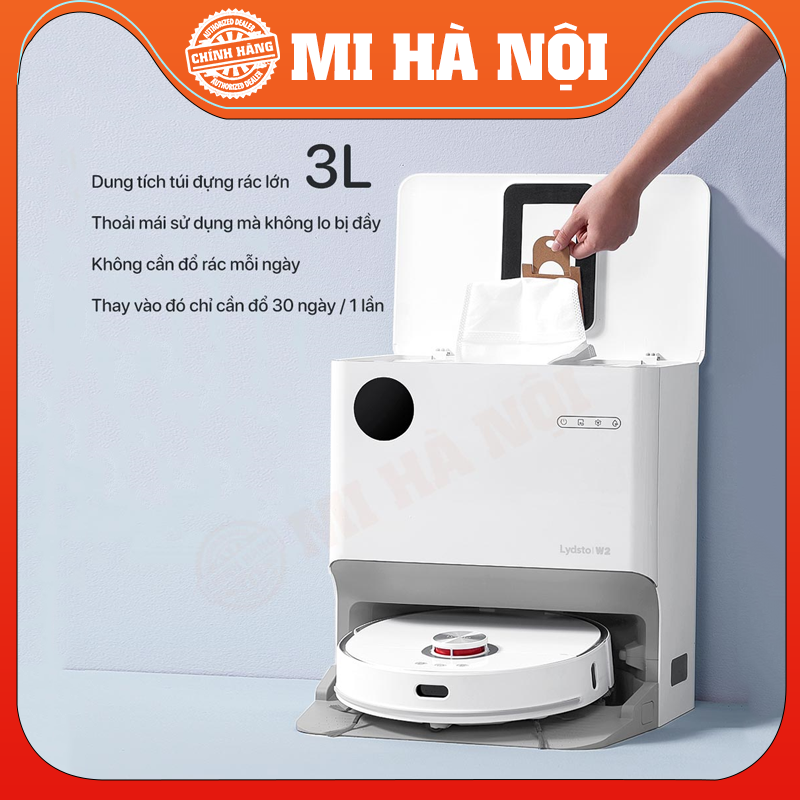 Robot hút bụi Xiaomi Lydsto W2 / Lydsto R1 Pro / Lydsto R1 với hộp đựng bụi tự động đổ rác kết hợp sạc thông minh - Hàng chính hãng