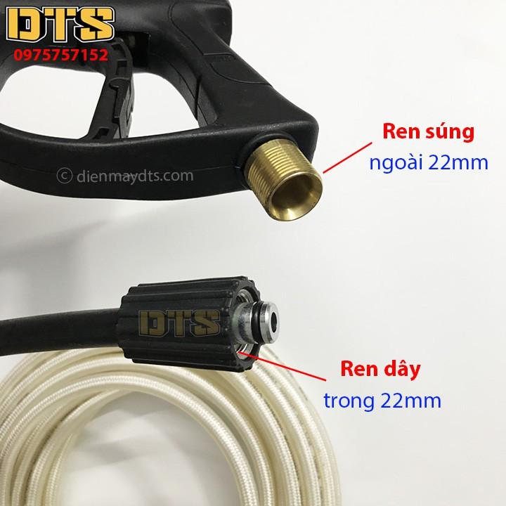 Bộ  xịt DTS2 mini Ren 22mm và bình tạo bọt tuyết cho máy xịt rửa 