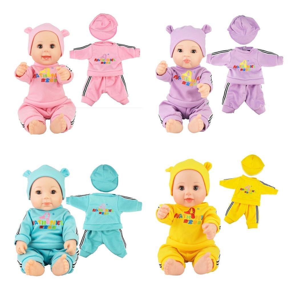 50cm Vinyl Reborn Expression Baby Doll with Clothes Kids Sleeping Toy