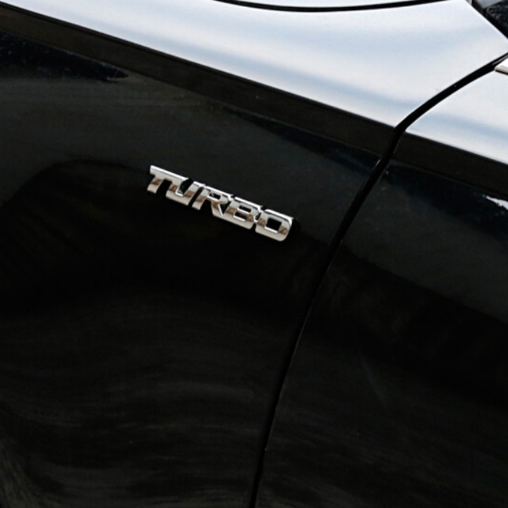 Decal tem chữ inox TITANIUM dán đuôi xe ô tô  đảm bảo chắc chắn