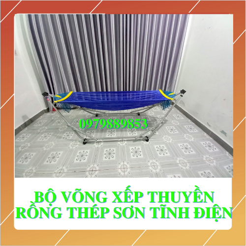 BỘ VÕNG XẾP THUYỀN RỒNG THÉP SƠN TĨNH ĐIỆN