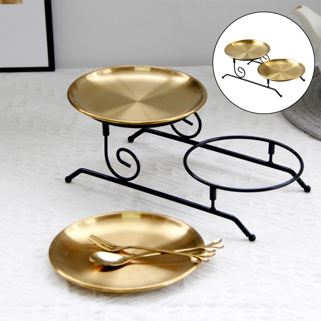 Iron Serving Tray Assemble Vanity Tray Home Decor for Cake Cookie Display