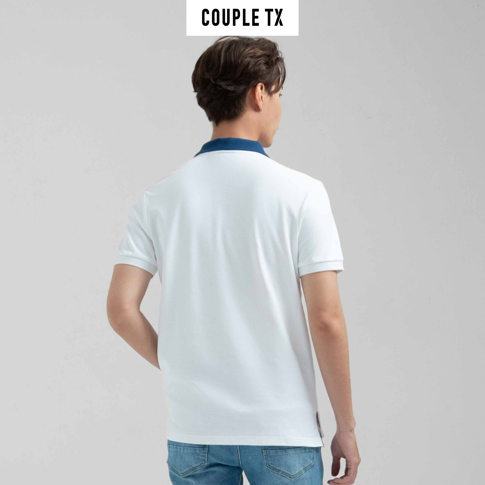 COUPLE TX - Áo Polo Nam Pique Slim Fit Phối Bo Cổ MPO 1024