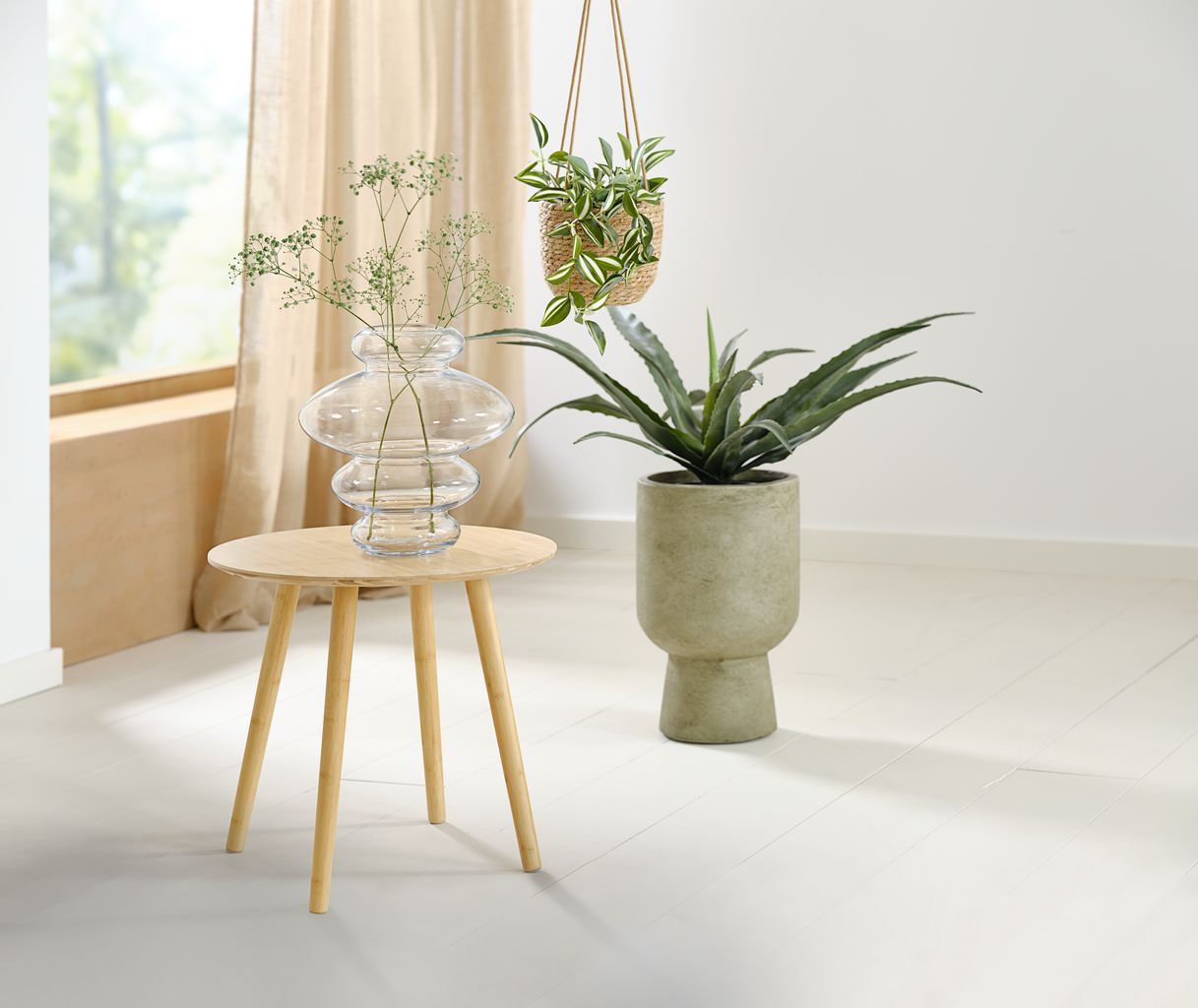 Lọ hoa | JYSK Sylvester | thủy tinh | màu trong suốt | DK28xC30cm