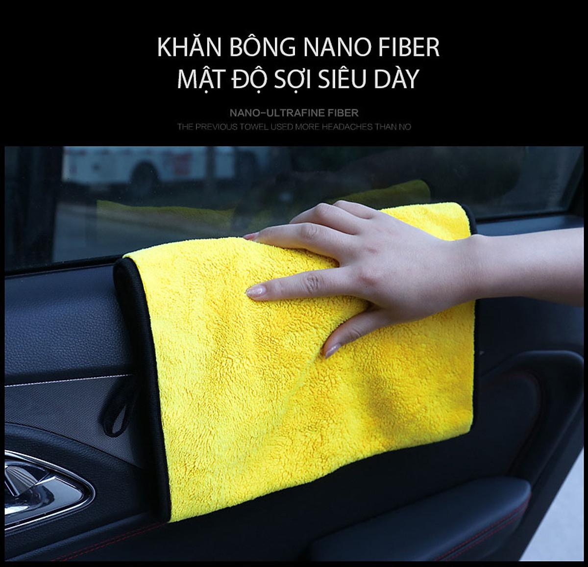 Bộ 3 khăn lau xe ô tô cao cấp siêu thấm, siêu hút