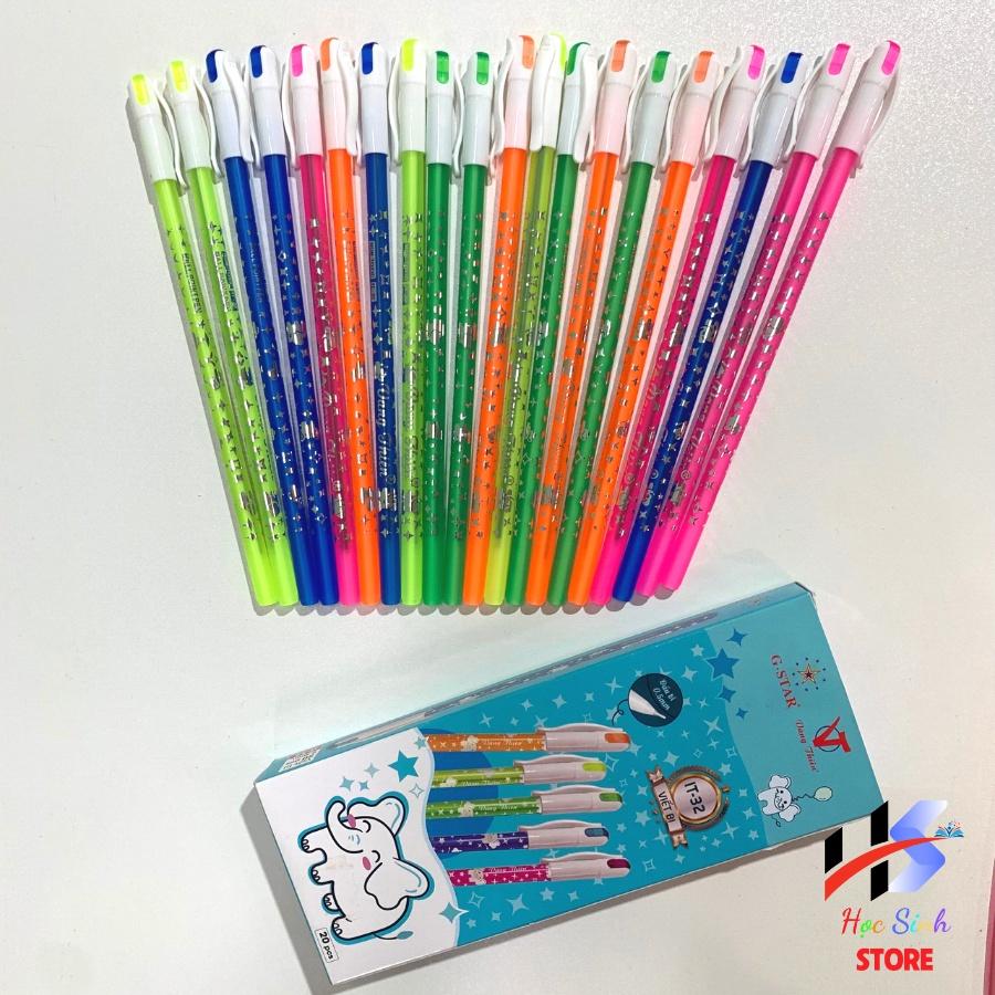 Hộp 20 Cây Bút Viết Nến Ấn Độ mực xanh Gstar IT-32 ngòi 0.5mm