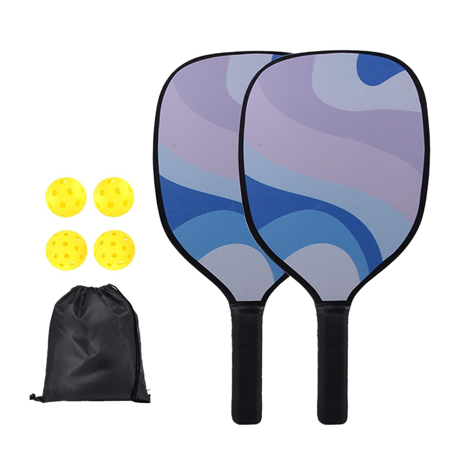 2x Pickleball Paddles Set with 4 Balls and Bag for Men Women Indoor Outdoor