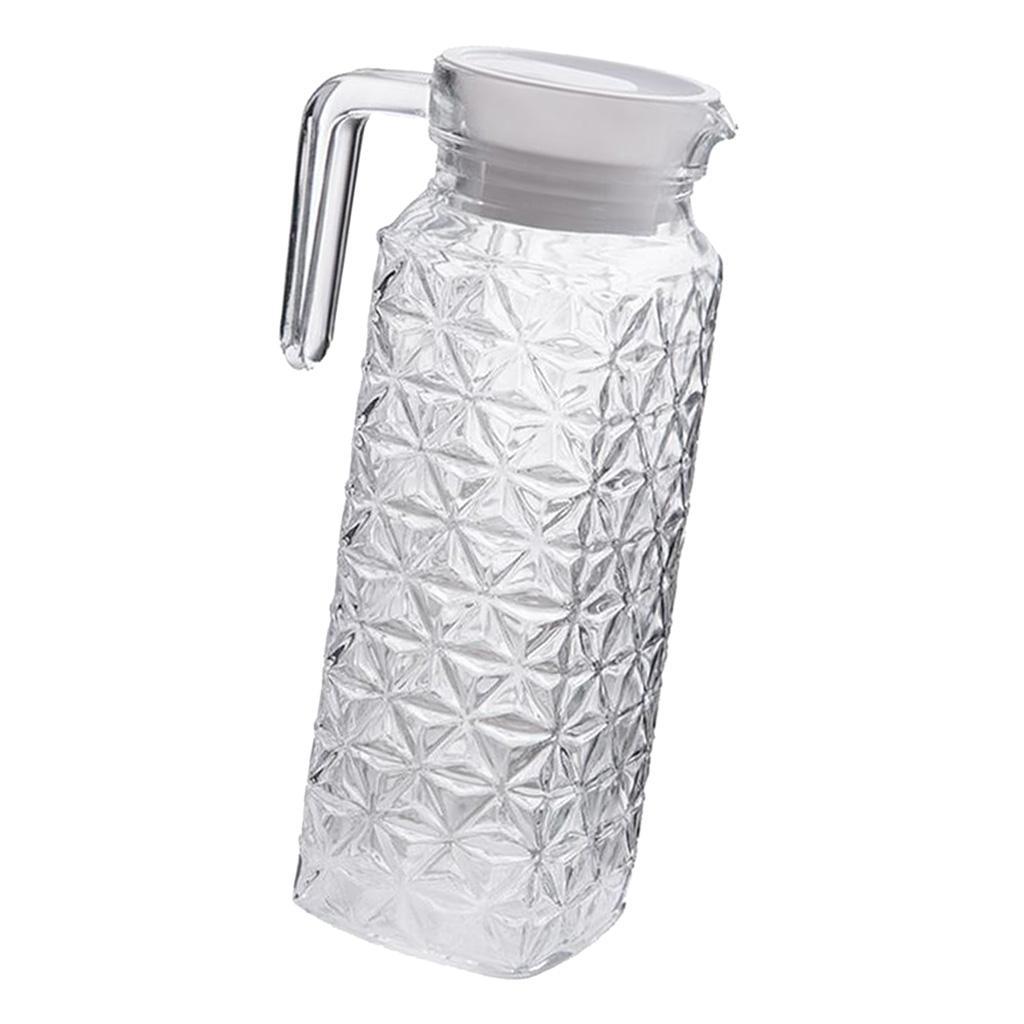 2 Pcs Clear Water Pitcher Juice Ice Tea Beverage Jar Jugs for Bar Cafe