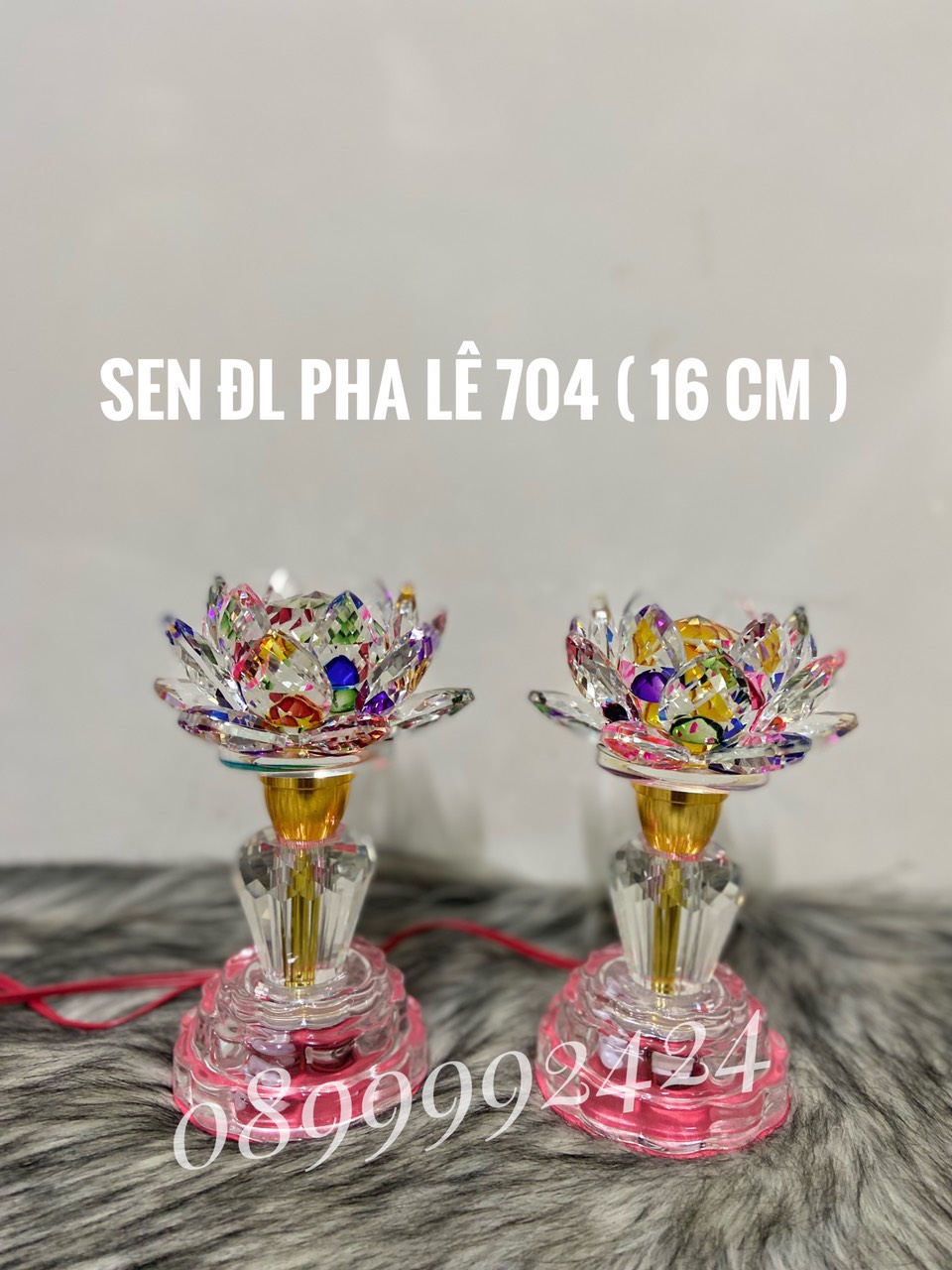 ĐÈN THỜ PHA LÊ CAO CẤP 704 ( 16 cm ) 1 CẶP