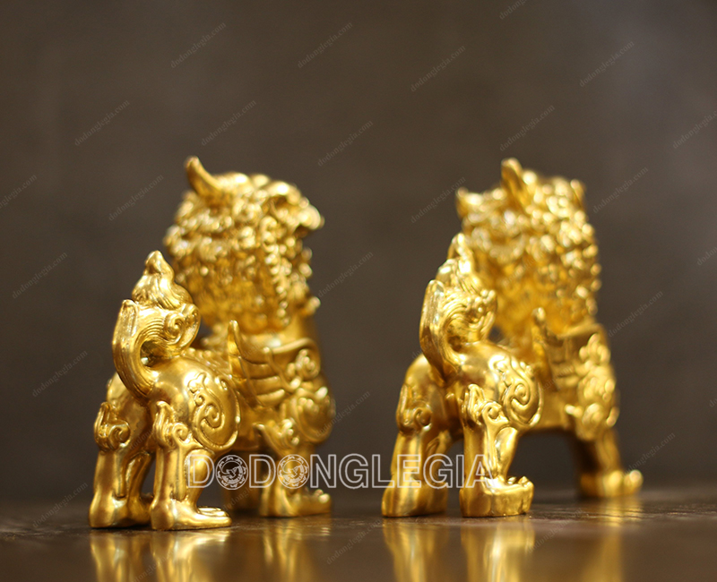 Tượng Đôi Tỳ Hưu Dát Vàng 9999