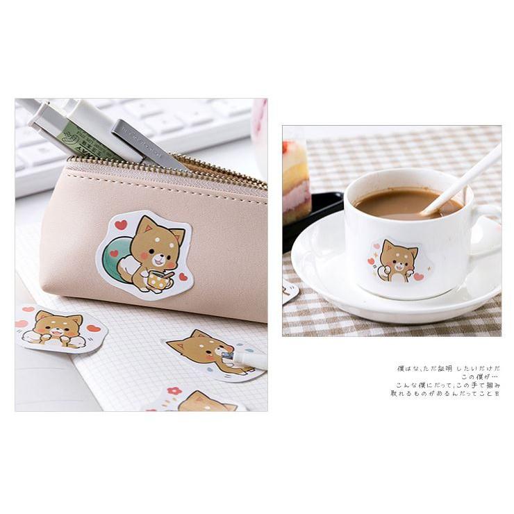 Bộ 46 Sticker Cún Đáng Yêu Hàn Quốc dán trang trí E37