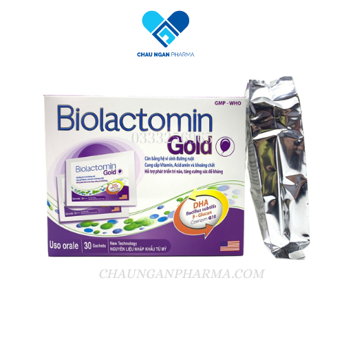 Men tiêu hóa vi sinh đường ruột Biolactomin Gold cân bằng hệ vi sinh, hỗ trợ rối loạn tiêu hóa, giúp ăn ngon – Hộp 30g