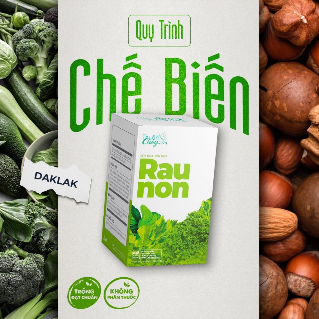 BỘT RAU NON THANH MÁT, HỖ TRỢ NGĂN NGỪA LÃO HÓA DA (90g)
