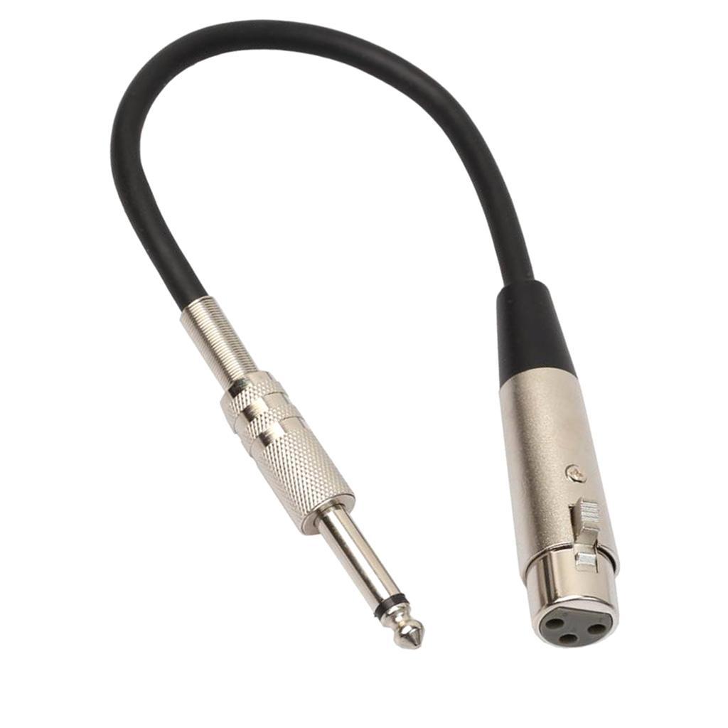2X XLR 3-Pin Female to 1/4inch Male Jack Cord Stereo Adapter Audio