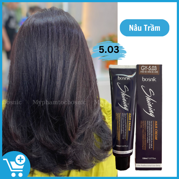 GY5.03 (NÂU TRẦM) - NHUỘM THẢO DƯỢC MÀU THỜI TRANG BOSNIC 150ML