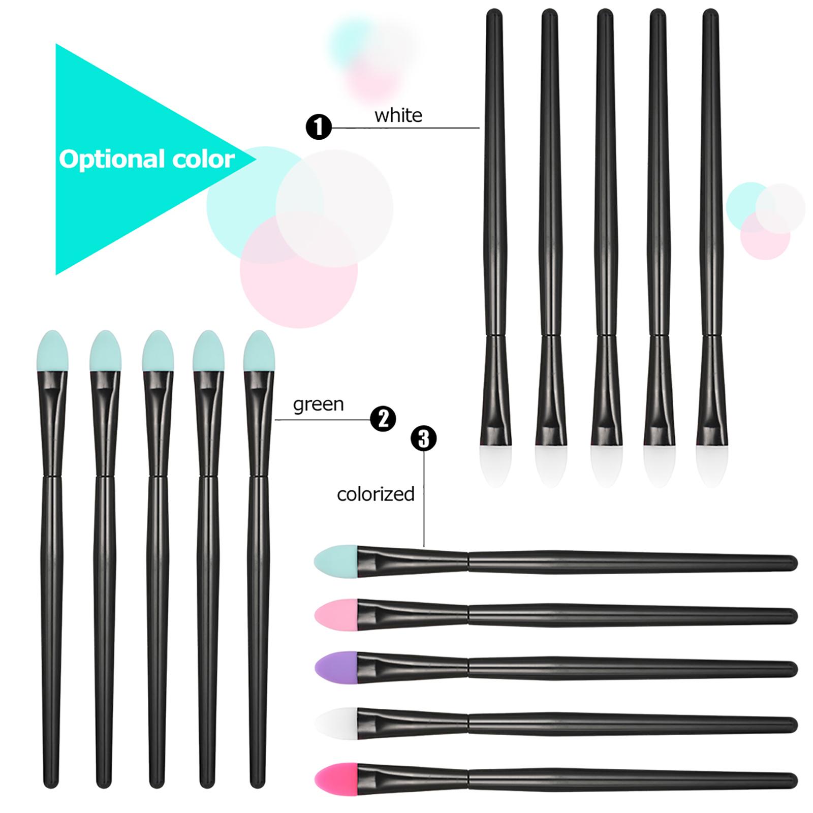 5 cây cọ đanh mắt bằng silicone chất lượng cao. Mềm, bền và nhẹ.
