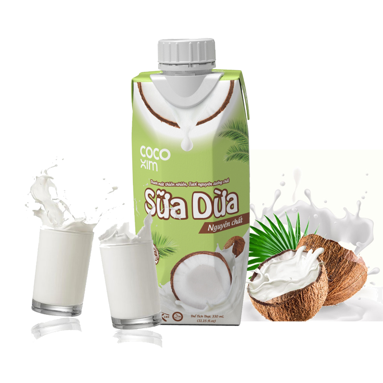 01 Thùng/ 12 Hộp Sữa Dừa Nguyên Chất Cocoxim 330ml